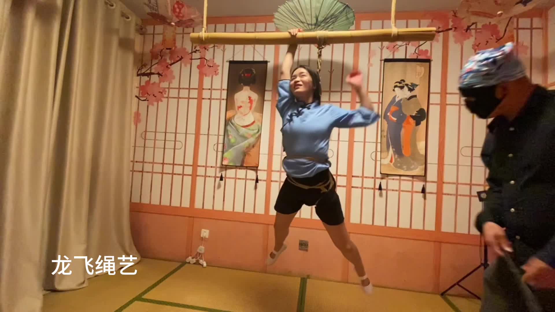 龙飞绳艺一开始开心体验，吊缚最后痛苦的说不出话来短暂晕厥LFSY006_0