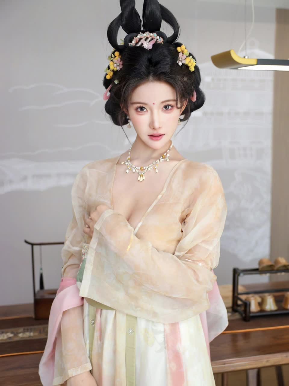 #梨霜儿 #Cos #萝莉 #福利姬 极品美女福利姬古风汉服爆乳评论区观看合集️️️